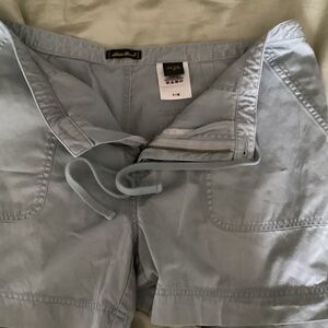 Eddie Bauer Blue Cargo Shorts with Cotton Blend
